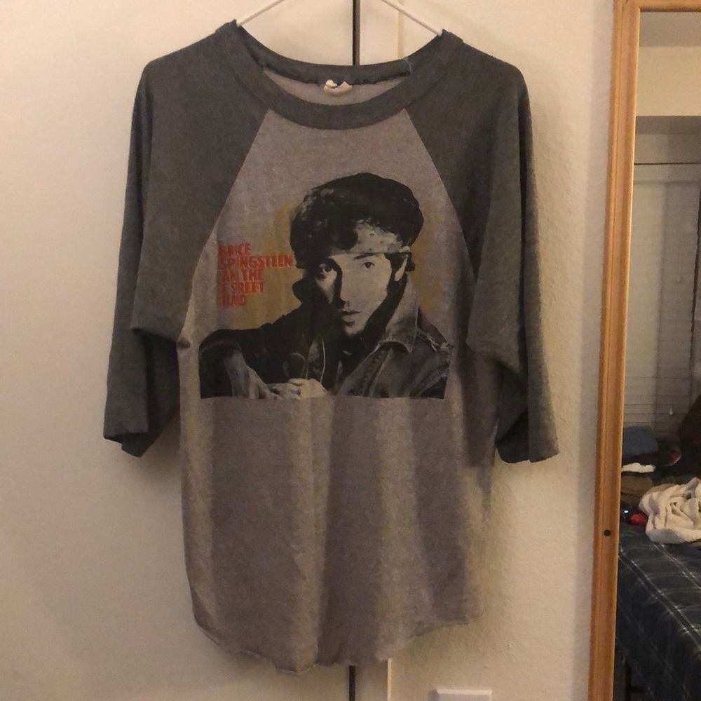 Bruce Springsteen tour shirt, baseball sleeves
